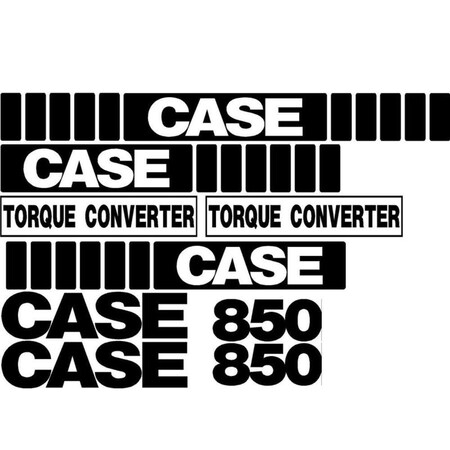 Aftermarket New Whole Machine Torque Converter Decal Set Fits Case Crawler Dozer 850 CASE850DECALSET